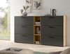 Sideboard Onawa in grau und Eiche 176 cm Bild 5