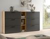 Sideboard Onawa in grau und Eiche 176 cm Bild 2