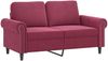 vidaXL 3-tlg. Sofagarnitur mit Kissen Weinrot Samt 3202264 Bild 3