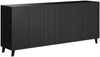 Bellamio 'Tana' Kommode, schwarz mit geriffelter Front, 85x40x185 cm, Sideboard mit 4 Türen und 8 Fächern Bild 2