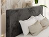 Design Polsterbett LUMARO CLASSIC 160 x 200 cm mit Lattenrost & 12cm hohen Füßen, Doppelbett mit Kopfteil, Konfigurierbar, Multipocket Matratze - Dunkelgrau Plüsch - ELORI LUX Bild 3