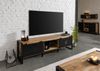 TV-Board Mango 200x45x55 natur klar lackiert / Metall schwarz BLACKBURN #101 Bild 3
