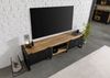 TV-Board Mango 200x45x55 natur klar lackiert / Metall schwarz BLACKBURN #101 Bild 2