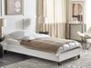 Bett mit Lattenrost ROANNE 90 x 200 cm Stoff Hellgrau Bild 3