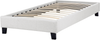 Bett mit Lattenrost ROANNE 90 x 200 cm Stoff Hellgrau Bild 4