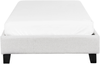 Bett mit Lattenrost ROANNE 90 x 200 cm Stoff Hellgrau Bild 5