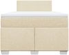 vidaXL Boxspringbett mit Matratze Creme 120x200 cm Stoff 3285853 Bild 4
