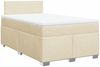 vidaXL Boxspringbett mit Matratze Creme 120x200 cm Stoff 3285853 Bild 2