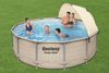 BESTWAY 5614V Power Steel Pool Filterpumpe Sicherheitsleiter Abdeckung 396x107 cm Bild 4
