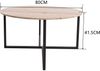 Runder Couchtisch Holz Metallgestell Industrie Skandinavisch Moderne Schwarz Bild 3