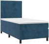 vidaXL Boxspringbett mit Matratze & LED Dunkelblau 90x190 cm Samt 3135979 Bild 3
