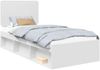 vidaXL Bettrahmen mit Kopfteil Weiß 100 x 200 cm Massives Kiefernholz 3412524 Bild 2