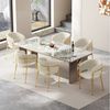 Flieks Esszimmerstuhl (Set, 6 St), 6er Set Polsterstühle mit Armlehnen Wohnzimmerstuhl Cordstoff Beige Bild 5