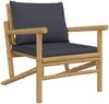 vidaXL 4-tlg. Garten-Lounge-Set mit Dunkelgrauen Kissen Bambus 3156470 Bild 5