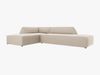 Micadoni Ecksofa Ruby 4-Sitzer Links Samt Salvador Beige Bild 2