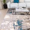 Mazovia Designteppich Modern Teppich für Wohnzimmer - Abstrakt Muster, Beige Blau Grau, 80 x 150 cm, Abstrakt, Modern, Höhe 8 mm, Kurzflor Bild 4