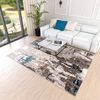 Mazovia Designteppich Modern Teppich für Wohnzimmer - Abstrakt Muster, Beige Blau Grau, 80 x 150 cm, Abstrakt, Modern, Höhe 8 mm, Kurzflor Bild 2