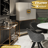 PLAYBOY - Servierwagen GINGER" mit 2 Ablagen in Marmor-Optik, goldenes Metallgestell, mit Rollen, Retro-Design" Bild 5