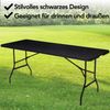 Brixy Klapptisch - Klapptisch - 180 x 70 x 74 cm - Campingtisch - Gartentisch - Tragbar - Schwarz Bild 4