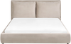Bett mit Lattenrost Samtstoff BAJONNA 160 x 200 cm Taupe Bild 5