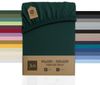 Jersey Spannbettlaken tannengrün 90x200 - 100x220 cm Höhe bis 25cm Bild 1