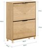 SoBuy FSR200-II-N Schuhschrank, MDF, Lackiert, Helle Eiche, 60 x 83 x 24 cm Bild 3