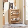 SoBuy FSR200-II-N Schuhschrank, MDF, Lackiert, Helle Eiche, 60 x 83 x 24 cm Bild 5
