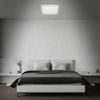 BRILONER Leuchten - LED Deckenlampe mit Sternenhimmel, LED Deckenleuchte Sternendekor, Backlighteffekt, Flach, Neutralweißes Licht, 370 x 370 x 50 mm, chrom-matt Bild 4