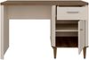 Forte LACETTI Schreibtisch 120, eleganter Schreibtisch mit hohen Möbelbeinen, Büro, Jugendzimmer, Holzwerkstoff, Kaschmir|Beige|Valencia Eiche Holzdekor, 120 cm breit x 75,8 cm hoch x 60 cm tief Bild 4