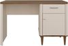 Forte LACETTI Schreibtisch 120, eleganter Schreibtisch mit hohen Möbelbeinen, Büro, Jugendzimmer, Holzwerkstoff, Kaschmir|Beige|Valencia Eiche Holzdekor, 120 cm breit x 75,8 cm hoch x 60 cm tief Bild 2