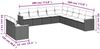 vidaXL 11-tlg. Garten-Sofagarnitur mit Kissen Beige Poly Rattan 3258530 Bild 3