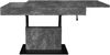 Couchtisch >Lift< höhenverstellbar, keramik optik grau / schwarz - 110x58/77x60 (BxHxT) Bild 3