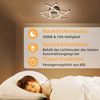 ZMH Deckenlampe LED Deckenleuchte Wohnzimmer - 32W Dimmbar Küchenlampe Schwarz mit Fernbedienung Modern Design Wohnzimmerlampe Metall Schlafzimmerlampe Flur Deckenleuchten für Kinderzimmer Büro Bild 4