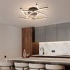 ZMH Deckenlampe LED Deckenleuchte Wohnzimmer - 32W Dimmbar Küchenlampe Schwarz mit Fernbedienung Modern Design Wohnzimmerlampe Metall Schlafzimmerlampe Flur Deckenleuchten für Kinderzimmer Büro Bild 3