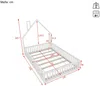 Hausbett mit Lattenrost und Rausfallschutz, 140x200 cm, Kinderbett, Jugendbett, Kiefer Bild 4