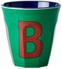 Rice Two Tone Forest Green Melamin Becher Buchstabe B Bild 5