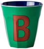 Rice Two Tone Forest Green Melamin Becher Buchstabe B Bild 4