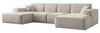 Kaiser Möbel Ecksofa Eckcouch U form, SIENA stoff Poso, Maloy, Salvador,Velo, Artico, U-Form, Wahl aus 4 Stoffen, Komfortsitz mit HR-Schaum Bild 4