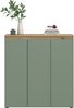 Universalschrank (B/H/T: 105x111x37 cm) in Smoke Green Nachbildung und Evoke Oak Nachbildung Bild 2