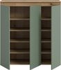 Universalschrank (B/H/T: 105x111x37 cm) in Smoke Green Nachbildung und Evoke Oak Nachbildung Bild 3