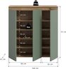 Universalschrank (B/H/T: 105x111x37 cm) in Smoke Green Nachbildung und Evoke Oak Nachbildung Bild 4