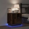vidaXL Nachttisch mit LED Altholz 50 x 34,5 x 50 cm Holzwerkstoff 869590 Bild 4