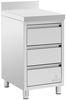 Royal Catering Vorratsschrank Edelstahl-Arbeitsschrank 50 x 60 cm 3 Schubladen Aufkantung Bild 5