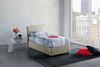 Dmora Acuila Einzelbett, Bettkasten mit Stoffbezug, 100 % Made in Italy, seitliche Öffnung, geeignet für Matratze 80 x 190 cm, Beige Bild 2