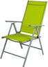 Garten Klappstuhl Gartenstuhl Hochlehner Alu Textilen Silbergrau/Lime Bild 5