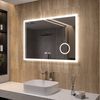 AQUABATOS LED-Lichtspiegel Badezimmer Spiegel Badspiegel Wandspiegel mit Beleuchtung Licht Led (mit/ohne Uhr), (3 Lichtfarben/Kaltweiß), (mit/ohne Bluetooth), mit/ohne Schminkspiegel), 100x70cm beschlagfrei Bild 5