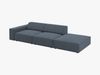 Micadoni Sofa Jodie 3-Sitzer Rechts Strukturierter Stoff Megan Blau Bild 3