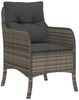vidaXL 5-tlg. Garten-Essgruppe mit Kissen Grau Poly Rattan 3211874 Bild 3