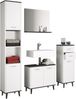 VCM Badmöbel Waschbeckenunterschrank Landos 917521 Weiß / Anthrazit H. 56 x B. 60 x T. 28 cm Bild 2