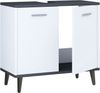 VCM Badmöbel Waschbeckenunterschrank Landos 917521 Weiß / Anthrazit H. 56 x B. 60 x T. 28 cm Bild 3